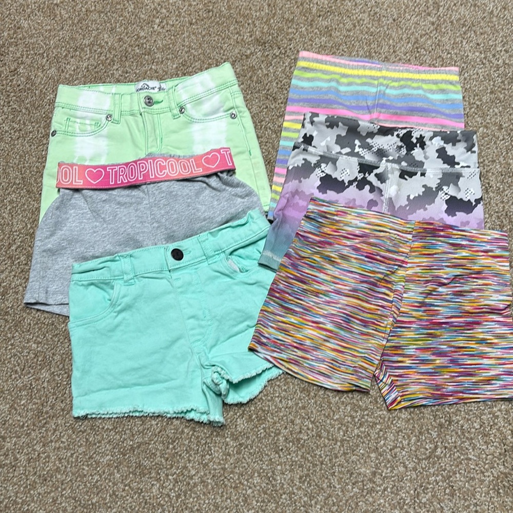 Girls Shorts Lot of 6, Sz 4-5 good condition